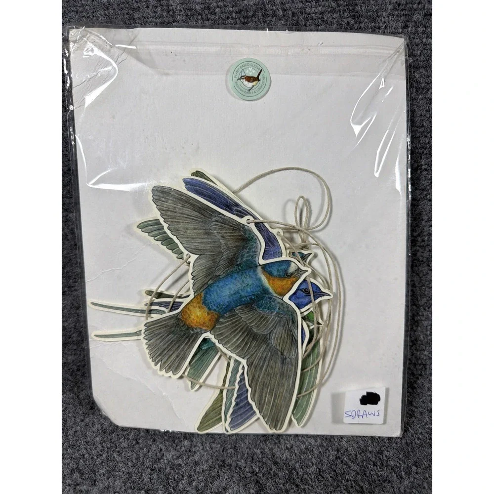 Sarah Drawsthing Swallow Garland Nature Paper Bird 5ft Hemp Cord